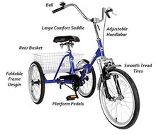 Mantis Tri-Rad Adult Folding Tricycle Silver 20 Inch Wheels