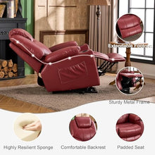 HTERWQEA PU Leather Power Lift Recliner Chair with Massage & Heat
