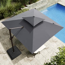 132'' Cantilever Umbrella with Crank Lift , Counter Weights Included
