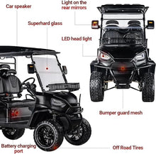 StandbyMe Electric Golf Cart 5000-Watt Motor 4-Seat 48V Battery Golf Utility Buggy Black
