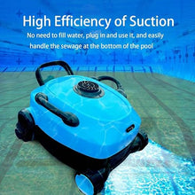 WZUOPG Wireless Robotic Pool Cleanser, Pool Vacuum Cleaner for Walls with Strong Suction, Intelligent Road Planning, Fast Charging, Ideal for High Pools