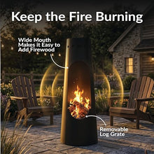 Sunnydaze Santa Fe Large Wood Burning Chiminea Outdoor Fireplace, 50"