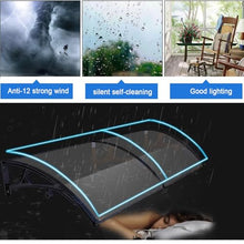 Modern Outdoor Canopy Front Door Canopy,Impact Resistant Patio Awning,UV Rain Snow Sunlight Protection Solid Sheet Outdoor Polycarbonate Cover and Aluminium Frame (59"x71")