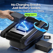 2026 Upgraded Lodoba SAT40 Robot Vacuum for Inground Pools, Replaceable Battery Cordless Robotic Pool Cleaner for Above Ground Pool up to 3,200 Sq.ft, 210-Min Runtime, Self-Parking