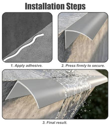 Heavy Duty Hawk-beak Sloped Design Rain Diverter Flashing, Wall Protector