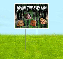 Drain The Swamp (18" X 24") Yard Sign, Quantity Discounts, Multi-Packs, Includes Metal Step Stake, Bandit, Bandit Sign