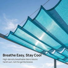 FENGZEQUAN Sun Shade Sail Retractable Wave Waterproof Pergola Shade Cloth Outdoor Garden Patio Sunscreen Awning Canopy 95% UV Block for Outdoors Garden Patio(W1.1*L14m/W3.60*L45.93ft)