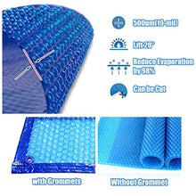 LZMZMQ Above Ground Inground Round Pool Covered Leaf Cover for Spa/Wimming Pool/Bathing Tub Heat Retaining Blanket, 19-Mil Outdoor Solar Membrane, Easy to Trim(7.9m/26ft)