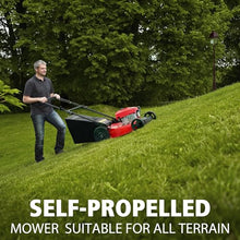 PowerSmart 21" Self-Propelled Gas Lawn Mower | 170cc OHV Engine | Rear-Wheel Drive for Slopes | 3-in-1 Bag, Mulch & Discharge | 6 Cutting Heights | Durable Steel Deck| Rear-Wheel Drive | Medium Yard