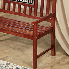 Touch of Class Stonehill Outdoor Bench Seat Wooden Regal Walnut | Personalized Custom Last Name