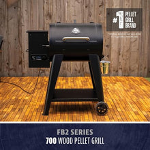 Pit Boss 700 FB2 Series Wood Pellet Grill & Smoker with Flame Broiler and LCD Digital Controller, 747-Sq. In. Cooking Space, 180°F to 500°F Temperature Range, Meat Probe, 21 lb. Pellet Hopper, Black