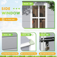 Devoko 6 x 4 FT Resin Outdoor Storage Shed with Floor, Plastic Tool Shed