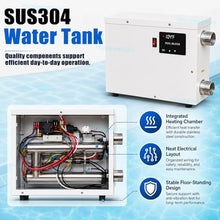 moupeaktain Water Heater for Pool 220V Electric, 5.5KW/9KW/11KW Fast Heating Swimming Pool Heater with 316 Stainless Steel Element, Smart Touchscreen Control for Spa and Above Ground Pool 5.5KW
