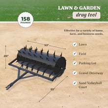 Yard Tuff 48 Inch Wide Drum Spike Aerator with Pin Style Hitch Black