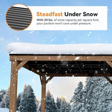Modern Shade Wood Grill Gazebo 12' x 20' with Sloped Galvanized Steel Roof