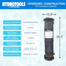 SWIMLINE HYDROTOOLS Above-Ground Pool Cartridge Tank & Replacement Filter Element - 100 Sq. Ft. High-Performance Filtration Sure-Flo System, Pump or Base Not Included