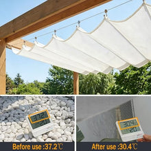 FENGZEQUAN Retractable Wave Sun Shade Sail, Breathable Wave Awning，UV Resistant Sun Protection Canopy Cover with Mounting Kit for Outdoor Pergola Patio Porch Garden(W1.3*L13m/W4.26*L42.65ft)