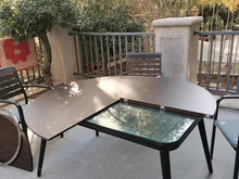 Round Folding Patio Table - Thick Top Extender, 130cm(190 cm/75 inch)