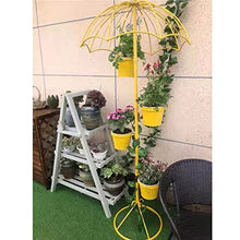 RWGOVLU Country Iron Umbrella Flower Stand,Flower Shop Balcony Courtyard Floor-to-Ceiling,Ornaments Retro Wrought Iron Garden Flower Stand