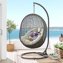 Modway Hide Outdoor Patio Swing Chair, Gray Beige