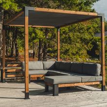 TOJAGRID Pergola Kit with Shade Sail for 4x4 Wood Posts 12x12 Black