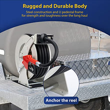 Ecojoy Fuel Hose Reel 3/4" x 50', Retractable Diesel Reel with Nozzle