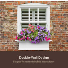 Mayne Yaleview 72in Self-Watering Rectangular Window Box Planter, White