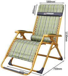 Recliner Folding Widening Reclining Chair Deck Chairs Sun Loungers Garden Beach Zero Gravity with Lumbar Pillow with Cup Holder (Color : #2)