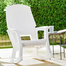 Semco Rockaway Heavy Duty All Weather Rocking Chair, White, 3 Pack
