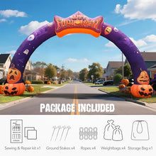 Wellcomer 27FT Halloween Inflatable Pumpkin Arch with Built-in Blower, Blow Up Archway for Outdoor Decoration, Halloween Party, Lawn Garden
