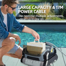 PioneerWorks Robotic Pool Vacuum Cleaner 130W Wall Climbing Gray