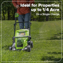Greenworks 48V (24V x 2) 17in Push Lawn Mower, (2) 4.0 Ah Batteries Kit