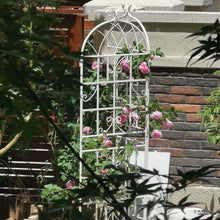 leoglint 4 Pack Metal Garden Trellis 71" x 19.7" Rustproof Trellis for Climbing Plants Outdoor Flower Support Cream White