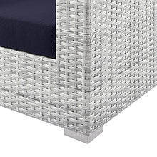Modway Convene Outdoor Patio Right-Arm Loveseat in Light Gray Navy