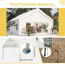 KEIKI 20x20ft Party Tent Heavy Duty, Outdoor Canopy Tent Carport Wedding Event Shelter BBQ Wedding Tents for Parties with Storage Bags & Removable Sidewall for Parties Carport Camping Garden Patio