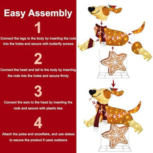 Puleo International 4' Pre-Lit Outdoor Puppy Christmas Holiday Decor with 144 Warm White Twinkling LED Lights