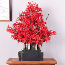 YXIANG56Q Fake Plants Creative Maple Fake Tree Simulation Bonsai Tree Green Plant Potted Fake Flower Plant Home Office Living Room Desktop Decoration Ornaments Bonsai Tree