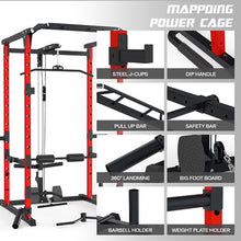 Mappding Power Cage Multi-Functional Power Rack Q2 Red