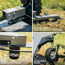 Titan Attachments 3 Point Trimmer Lawn Mower Attachment, Fits Cat 1 Tractors, PTO Powered up to 45 HP, Spring Loaded Mowing Arm, Pivoting Deck, Adjustable Wheel Height