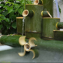 GenSDH Japanese Bamboo Water Feature Statue, Japanese Garden Decoration,Split-Resistant Bamboo Ornaments,Indoor Outdoor Fountain,Outdoor Water Fountain, 60Cm/23.6In,90cm/35.4in