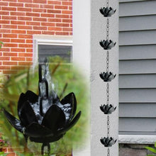 YUSIWOAL Metal Rain Chain for Gutter Downspout, Decorative Aluminum Water Diverting for Garden Yard(Style B,3.6 m (11.8ft))
