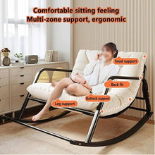 ERoomQ Double Living Room Rocking Chair with Soft Cushion, Comfortable Breathable Bedroom Rocking Chair, Modern Outdoor Garden Lounger, Zero Gravity Chairs with Armrests, Ergono(Grey)