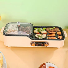 2 In1 Electric Grill And Hot Pot, BBQ Pan Grill And Hot Pot, With Temp Contro