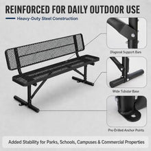 PENYUDAPRO 6 FT Outdoor Park Bench with Backrest for Patio, 882 lb Capacity