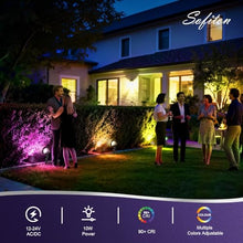 Sofiton 16-Pack Low Voltage Landscape Lighting with RGB+CCT Color Changing, 10W, 600LM, 12-24V AC/DC, Wet Location, Landscape Spot Lights Outdoor for Garden Tree Yard Uplighting, Bronze, ETL Listed