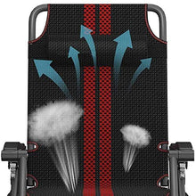IIPOSAQQ Oversized Reclining Chair for Heavy Duty People Metal Steel Folding Camping Lounge Chair Outdoor Garden Lawn Pool Zero Chair Portable Camping Chair for Heavy People with Cushions