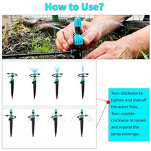 Water Mister Attachment and Drip Irrigation with Dual Adjustable Nozzles
