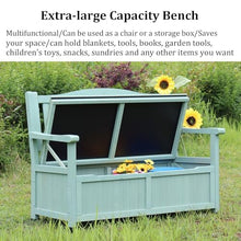 Jidanmian Storage Bench Deck Box for Patio Furniture, Solid Wood, Large Outdoor Bench Front Porch Decor and Outdoor Seating – Perfect to Store Garden Tools and Items(C)