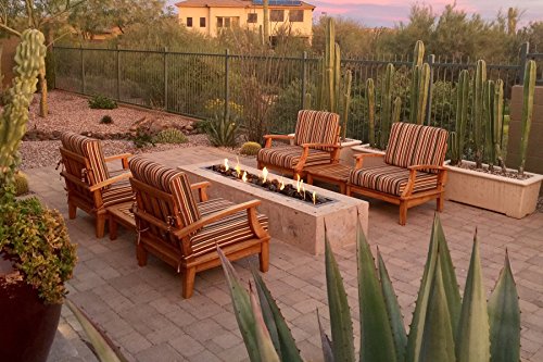 WholesaleTeak Somer 6 Piece 4 Seat Teak Sofa Chair Set: 4 Lounge Chairs & 2 Side Tables-Furniture Set Only #WHSSSOc