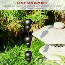 WhamtL Waterfall Rain Chain 6ft 7.5ft 8.5ft 9ft 13ft 15ft 16ft, Metal Hanging Rain Gutter Chain Rainwater Diverter, Black Rain Catcher for Downspout(Style1,7.5m (24.6ft))
